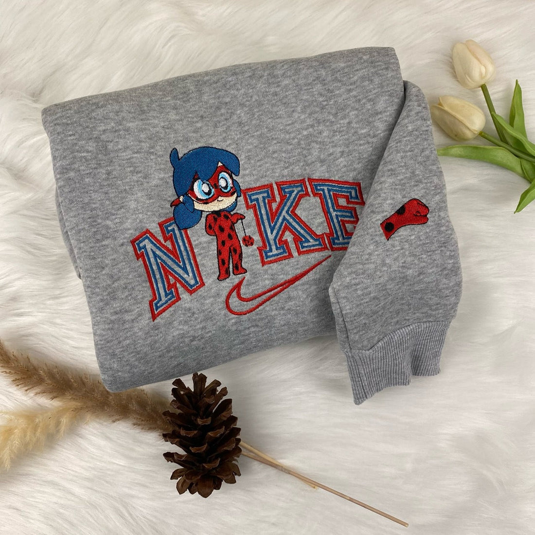 Super hero New Ver Embroidery Sweatshirt, Cartoon Embroidery Sweatshirt CU_N39