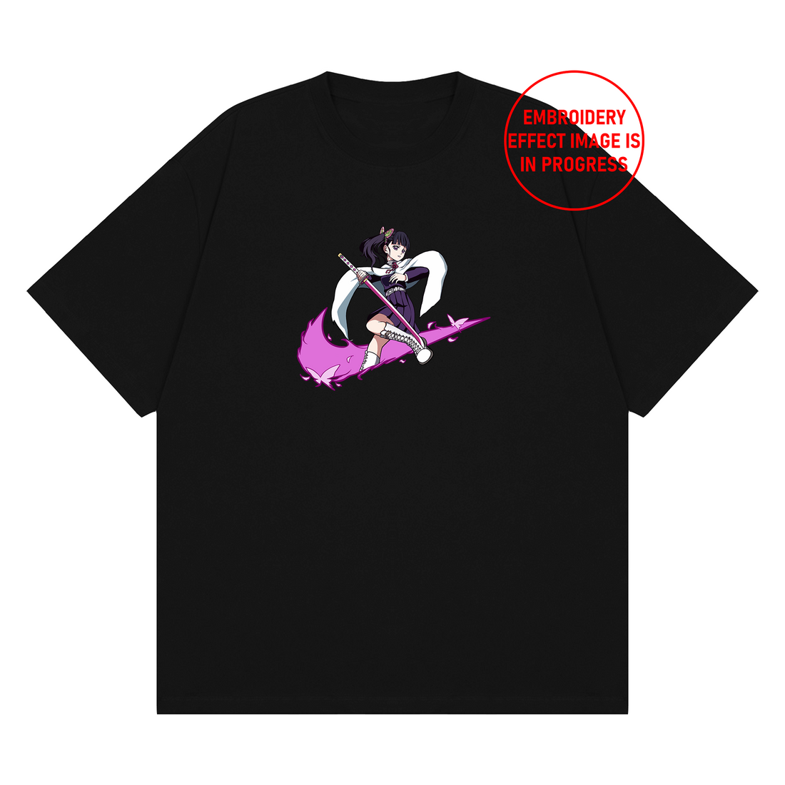 Quiet Flower Girl Sweatshirt, Anime Embroidery Sweatshirt AN_A56