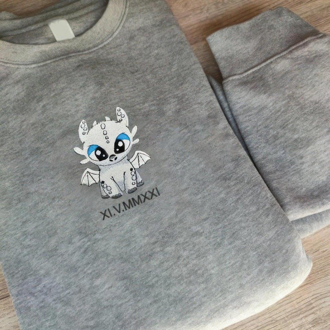 Custom Matching For Couples, Dragon's Lovely Characters Couples Sweatshirt, Couple Embroidery Sweatshirt CM_C100