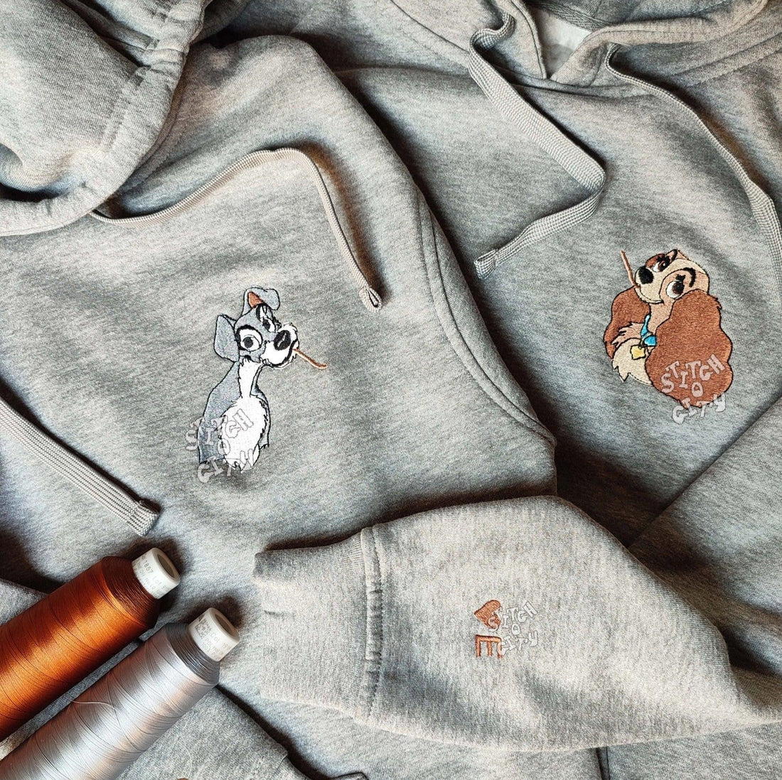 Custom Dog Couples Sweatshirt, Couple Embroidery Sweatshirt CM_C13