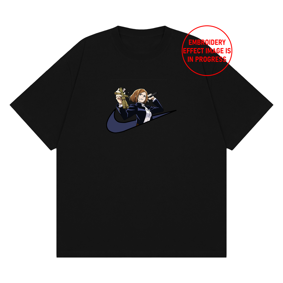 Female student with orange hair Sweatshirt, Anime Embroidery Sweatshirt AN_A41