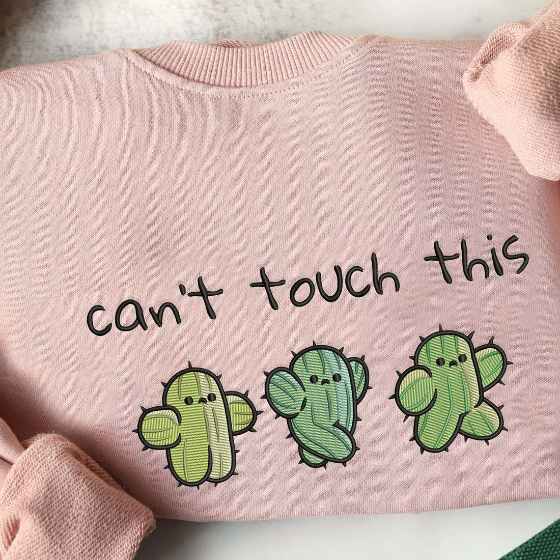 Can't touch this Cactus Embroidery Design, Funny Cactus Shirt FU_M13