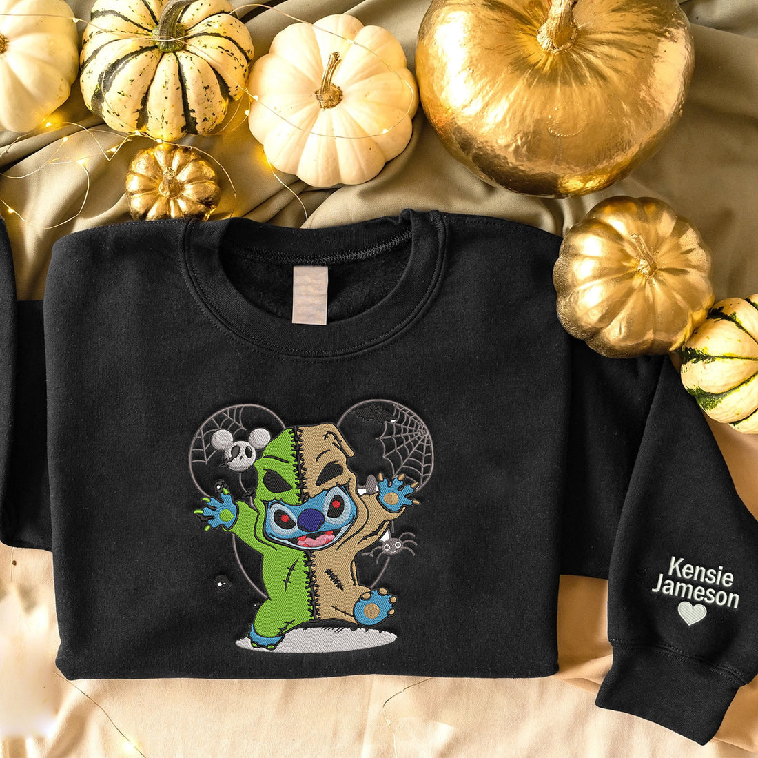 Cartoon Horror Mouse Halloween Sweatshirt, Halloween Embroidery Sweatshirt HLW_M952