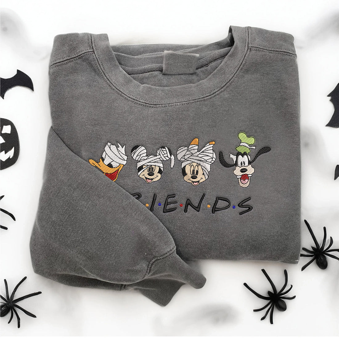 Friends of Mouse Bandage Halloween Embroidery Sweatshirt, Halloween Embroidery Sweatshirt HLW_M1353