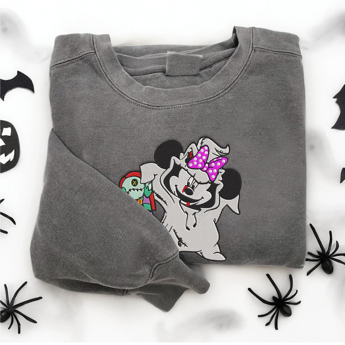 Mouse Horror Halloween Embroidery Sweatshirt, Halloween Embroidery Sweatshirt HLW_M980