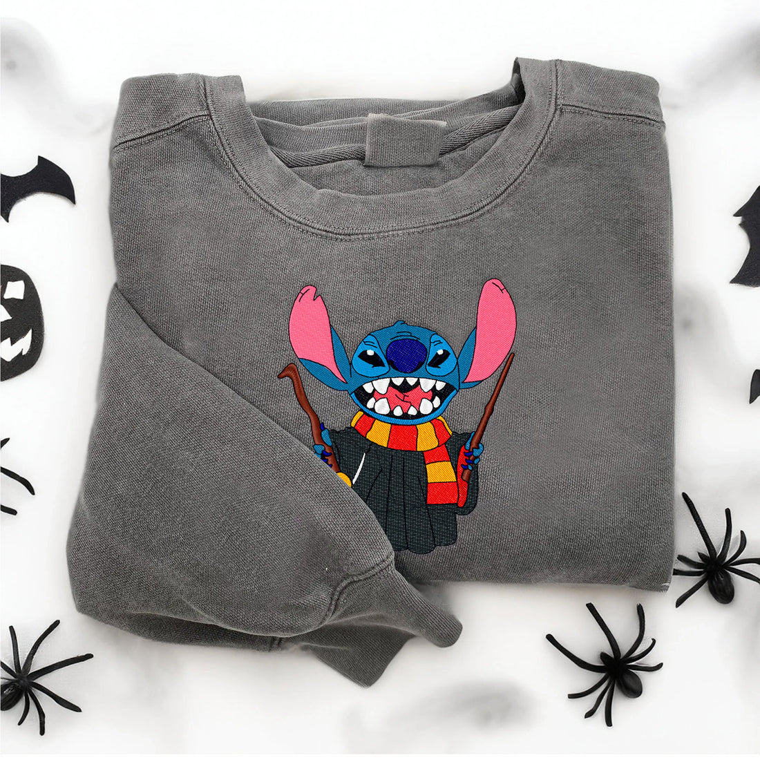 Cartoon Character In Wizard School Embroidery Sweatshirt, Halloween Embroidery Sweatshirt HLW_M1467