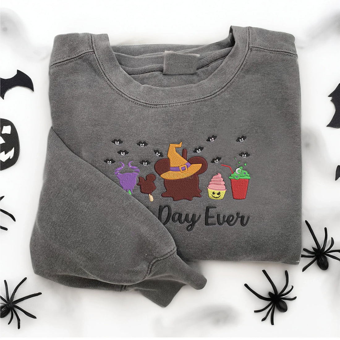 Best Day Ever Halloween Embroidery Sweatshirt, Halloween Embroidery Sweatshirt HLW_M1247