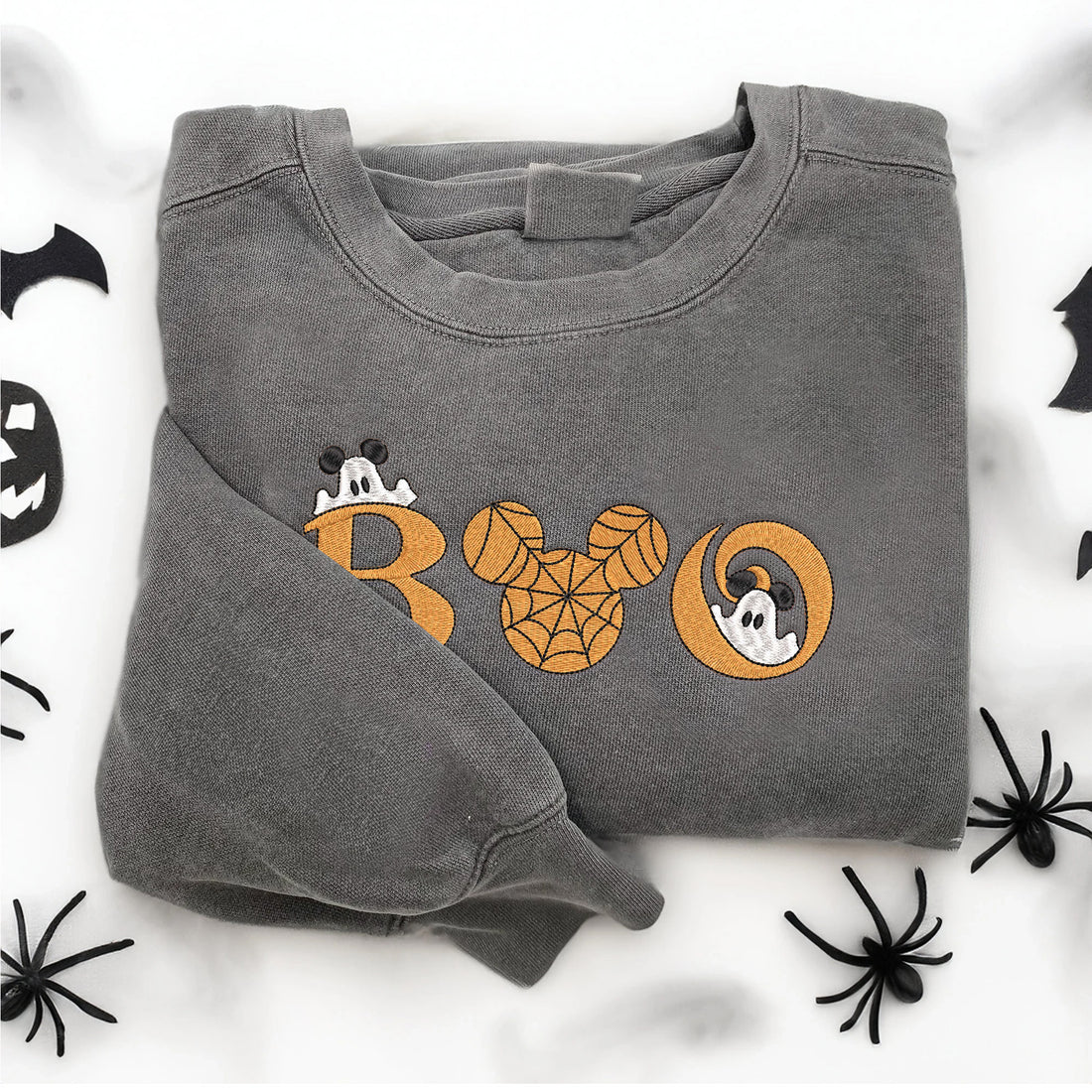 Horror Mouse Head Halloween Embroidery Sweatshirt, Halloween Embroidery Sweatshirt HLW_M1280