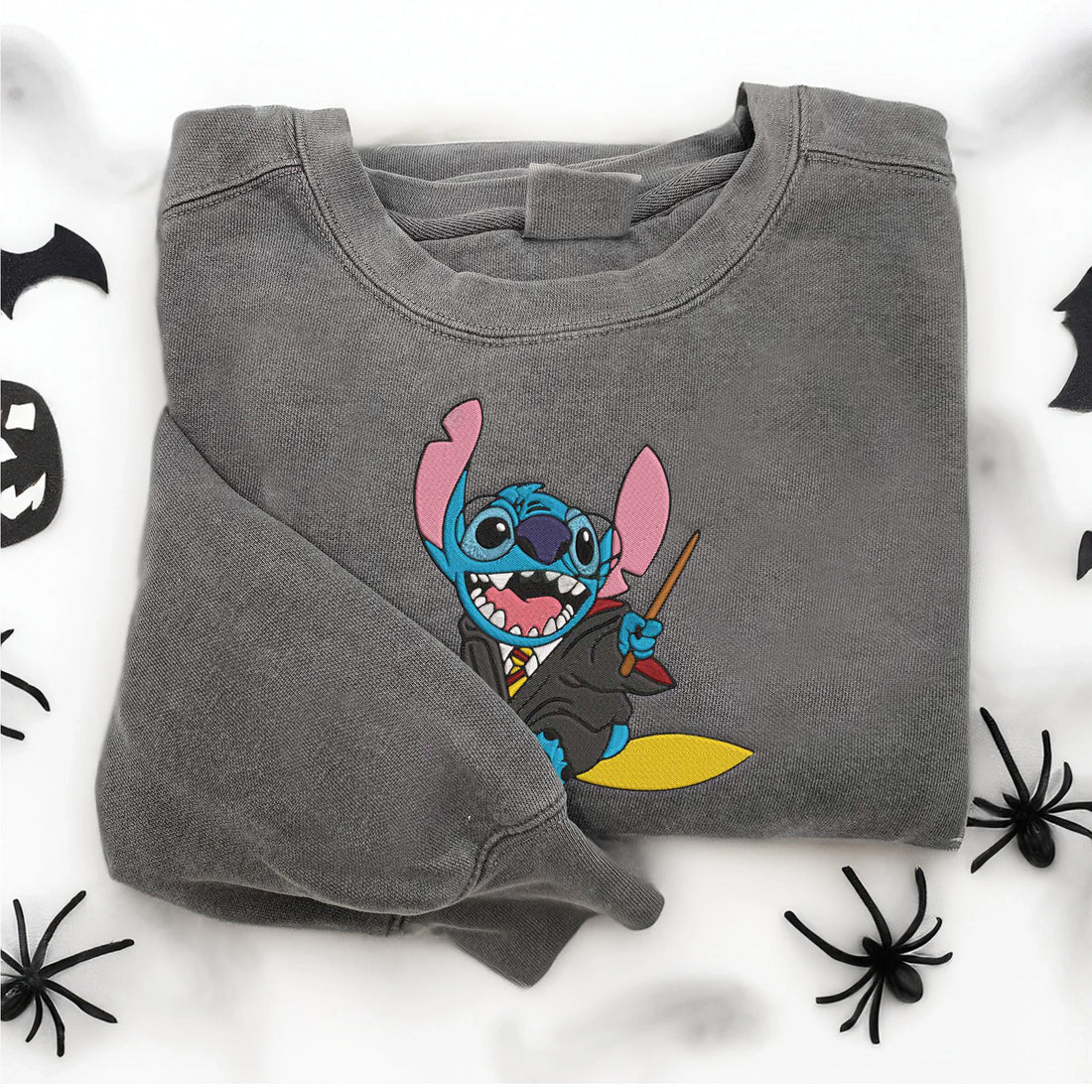 Cartoon Character Magic Halloween Embroidery Sweatshirt, Halloween Embroidery Sweatshirt HLW_M1241