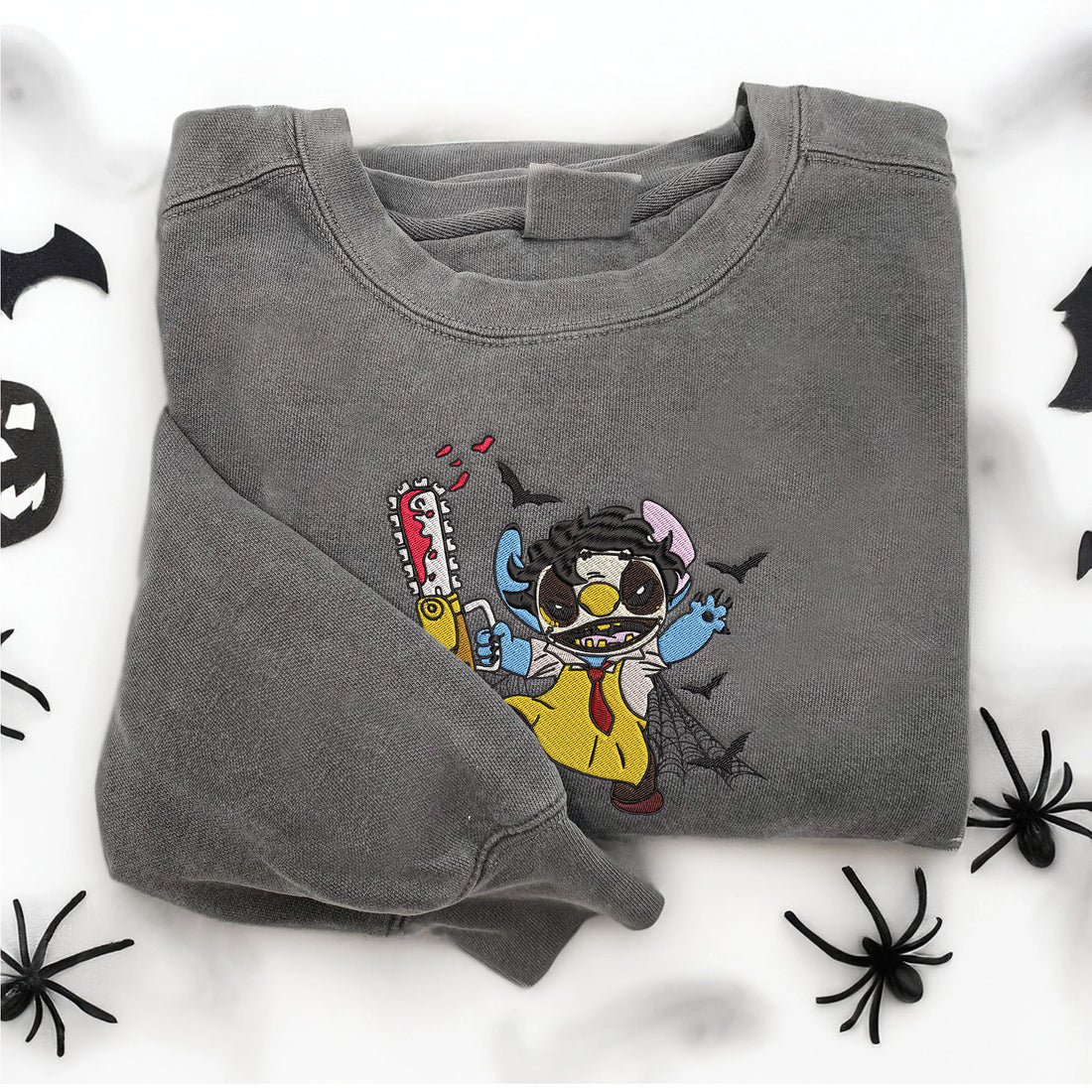 Cartoon Character Killer Halloween Embroidery Sweatshirt, Halloween Embroidery Sweatshirt HLW_M967