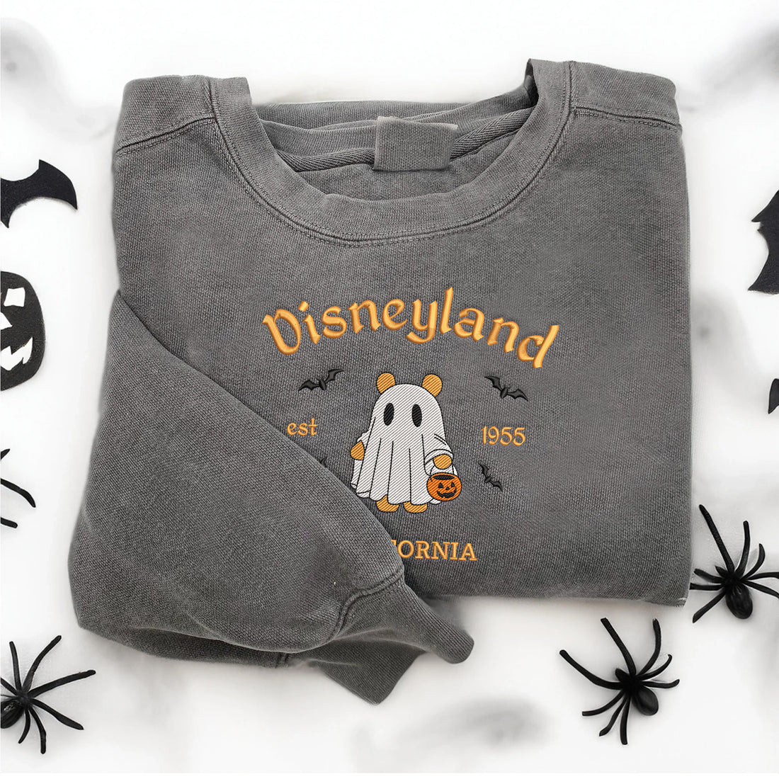 Bear Ghost Est 1995 Halloween Embroidery Sweatshirt, Halloween Embroidery Sweatshirt HLW_M1334