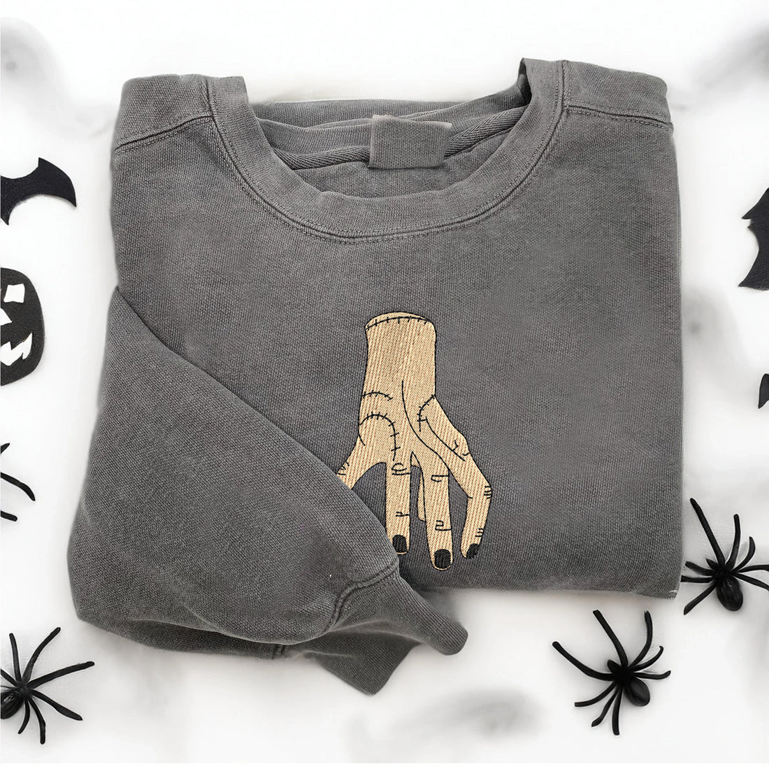 Horror Hand Movie Embroidery Sweatshirt, Halloween Embroidery Sweatshirt HLW_M1104