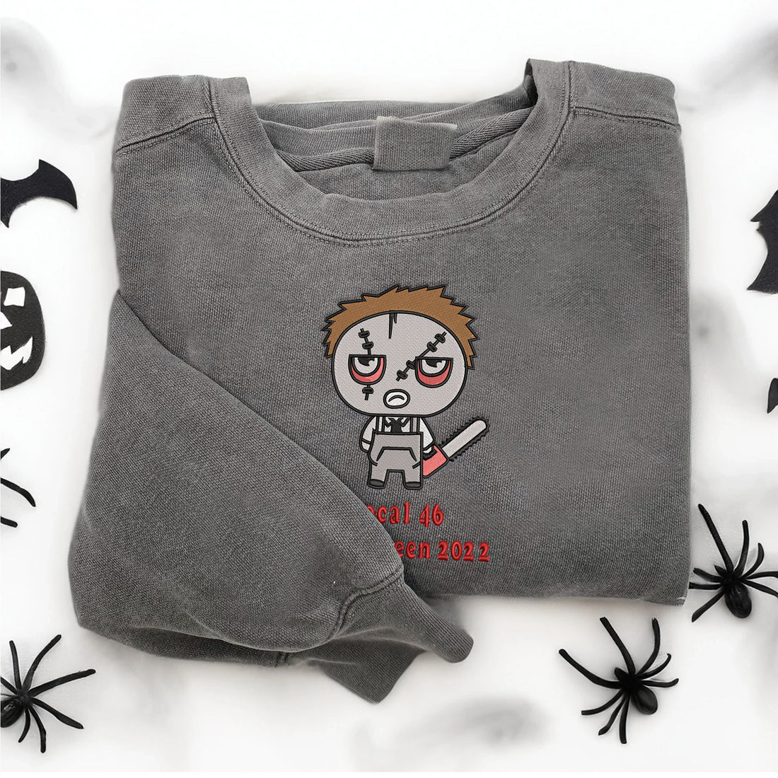 Local 46 Halloween 2022 Embroidery Sweatshirt, Halloween Embroidery Sweatshirt HLW_M1478