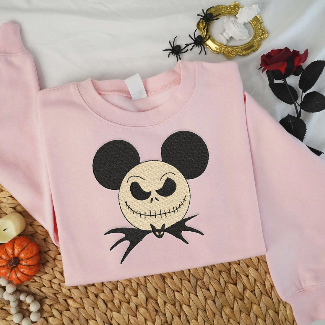 Horror Character Mouse Halloween Sweatshirt, Halloween Embroidery Sweatshirt HLW_M309