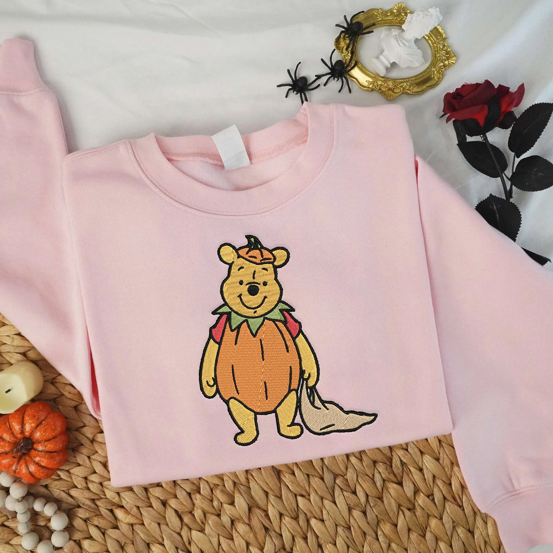 Cute Bear Halloween Embroidery Sweatshirt, Halloween Embroidery Sweatshirt HLW_M123