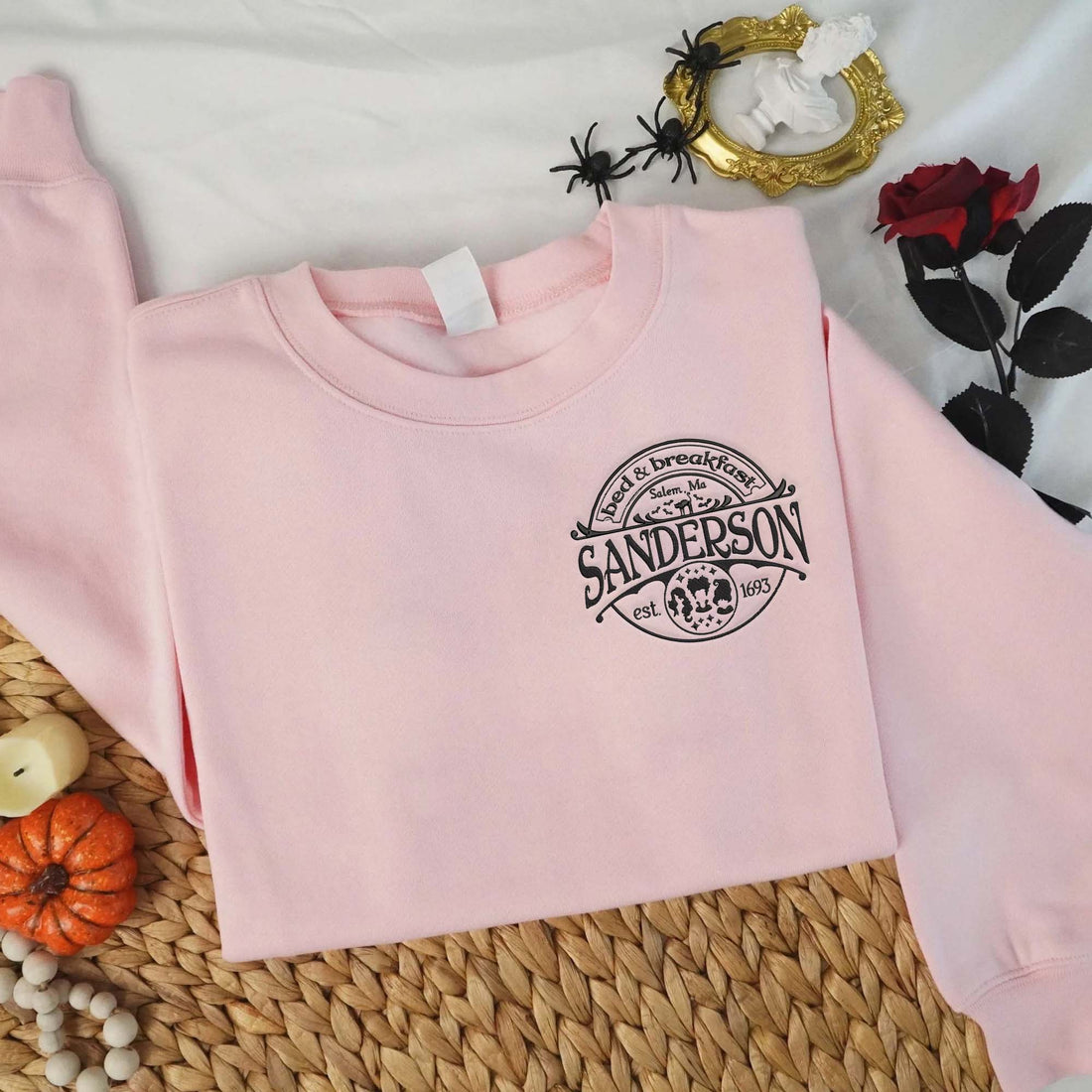 Sanderson Bed And Breakfast Sweatshirt, Halloween Embroidery Sweatshirt HLW_M552