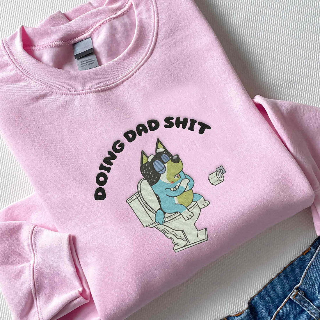 Bluey Doing Dad Shirt Sweatshirt, Funny Blue Dog Sweatshirt B_M86
