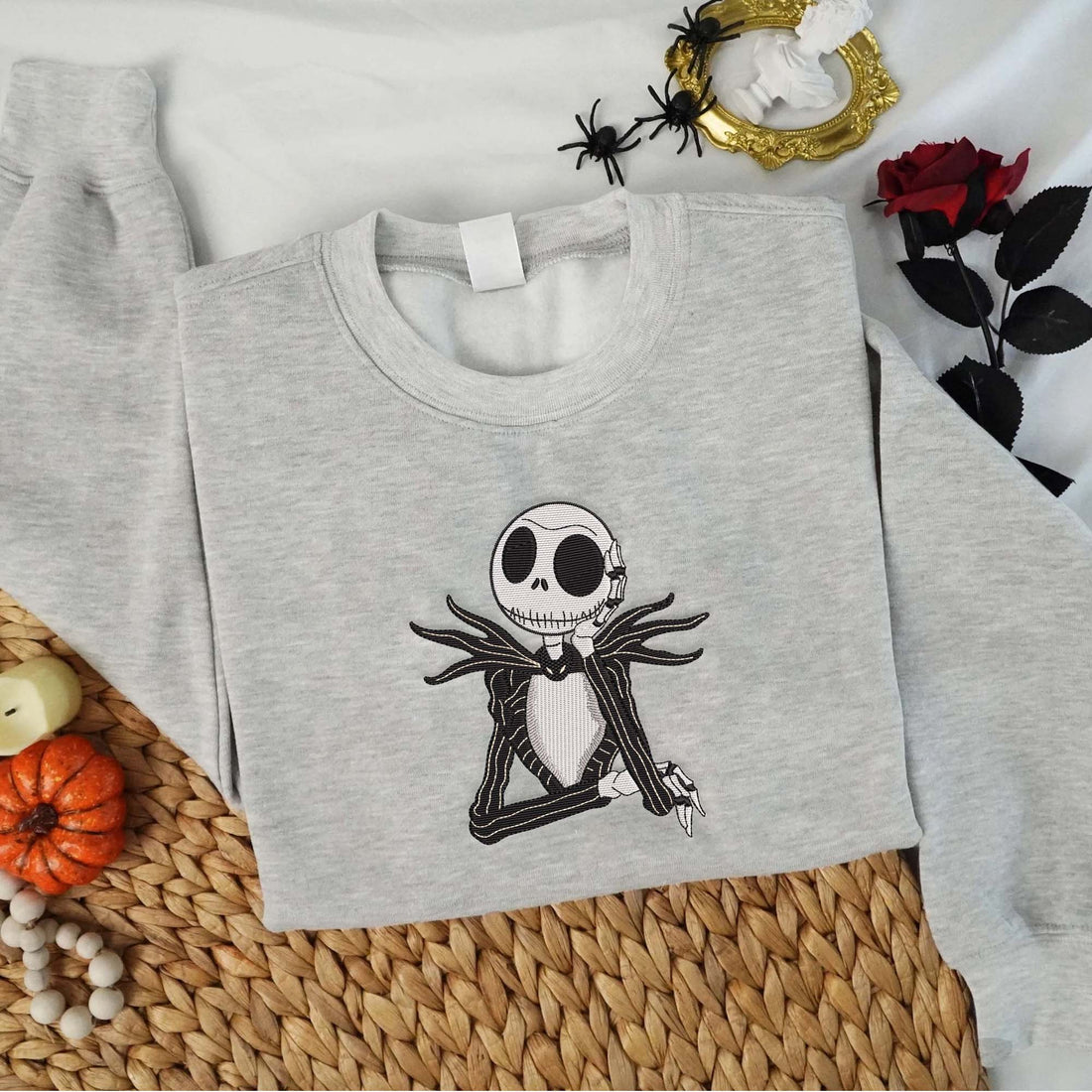 Christmas Bad Dream Horror Character Sweatshirt, Halloween Embroidery Sweatshirt HLW_M58