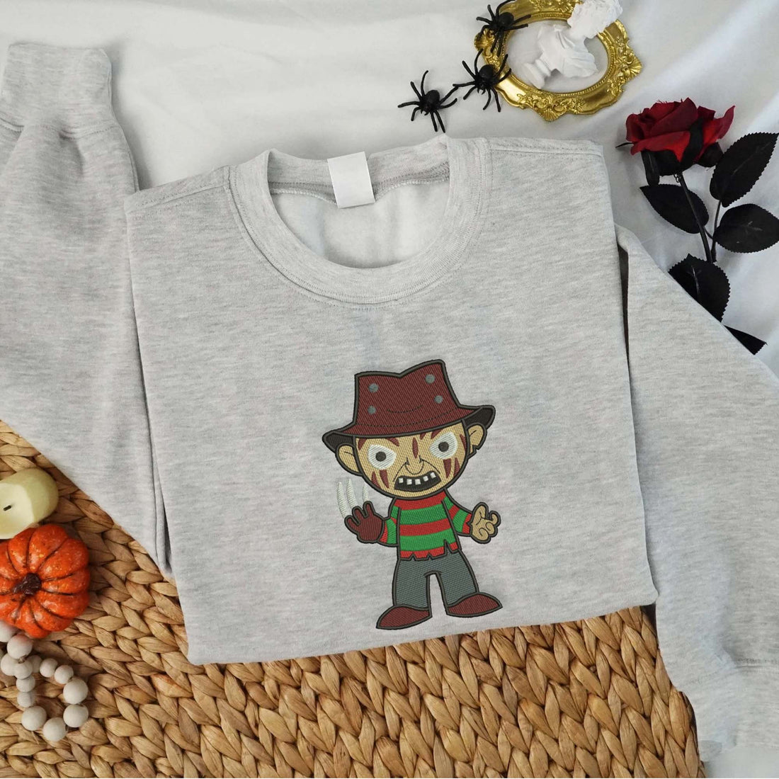 Halloween Villains Killers Embroidery Sweatshirt, Halloween Embroidery Sweatshirt HLW_M1004