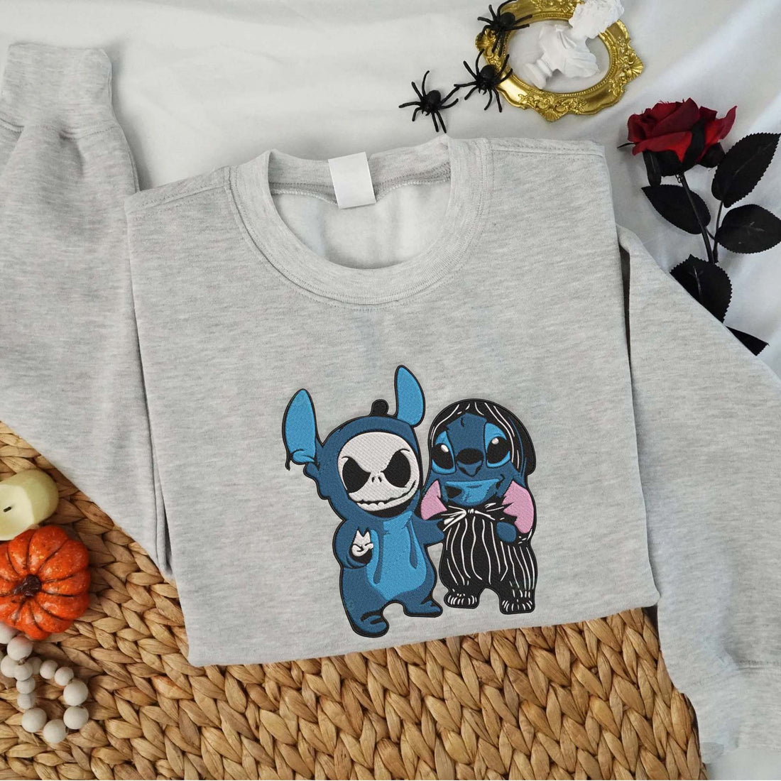Cartoon Horror Character Halloween Sweatshirt, Halloween Embroidery Sweatshirt HLW_M843