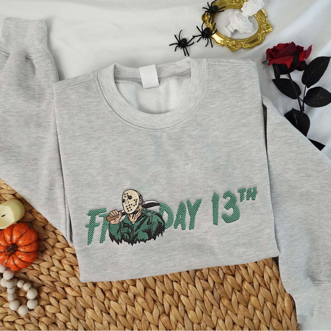 Killer Character Halloween Embroidery Sweatshirt, Halloween Embroidery Sweatshirt HLW_M1299