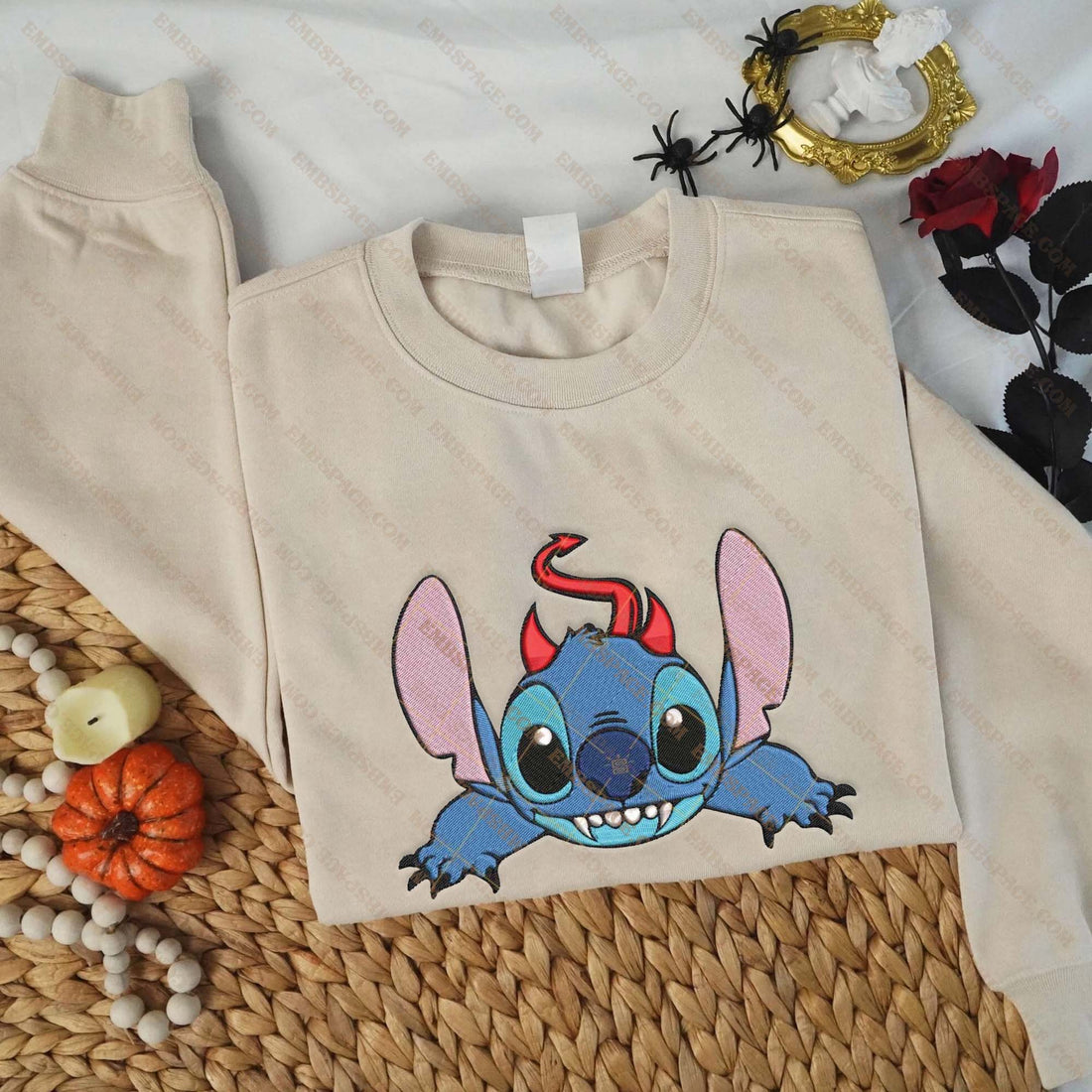 Cartoon Character Halloween Embroidery Sweatshirt, Halloween Embroidery Sweatshirt HLW_M1453