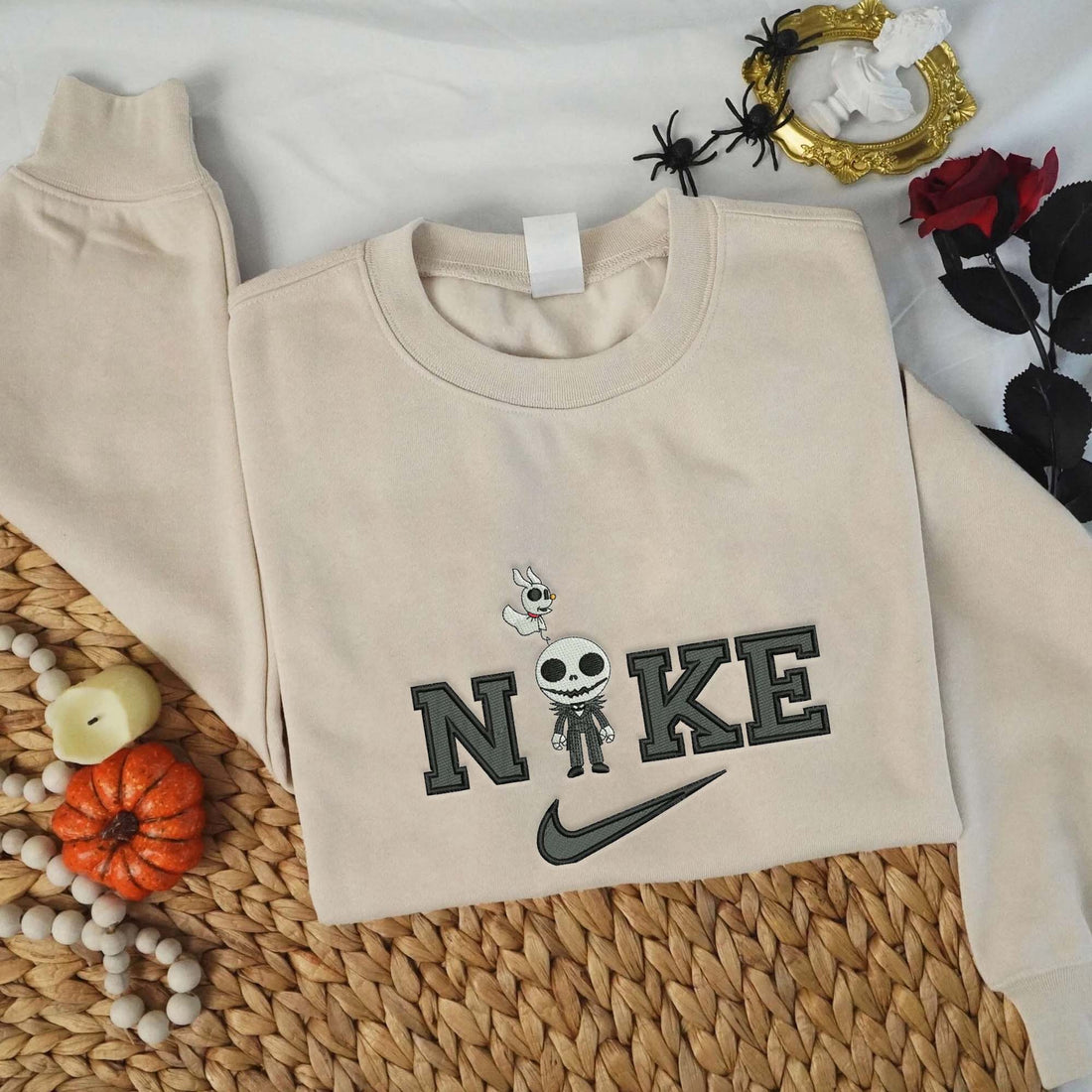 N King of The Bad Dream Halloween Embroidery Sweatshirt, Halloween Embroidery Sweatshirt HLW_M1062