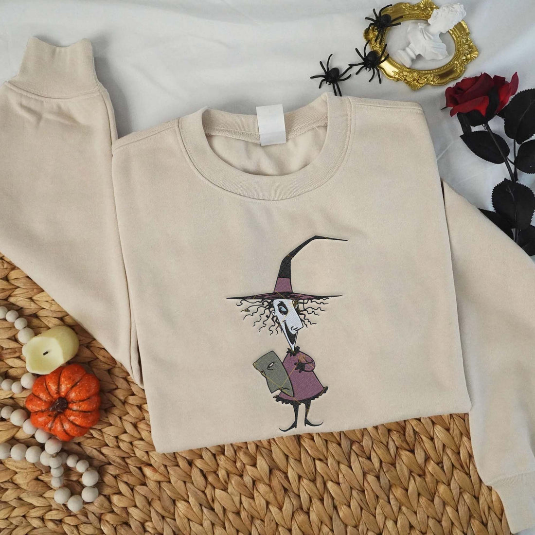 Horror Character Skeleton Halloween Embroidery Sweatshirt, Halloween Embroidery Sweatshirt HLW_M1403
