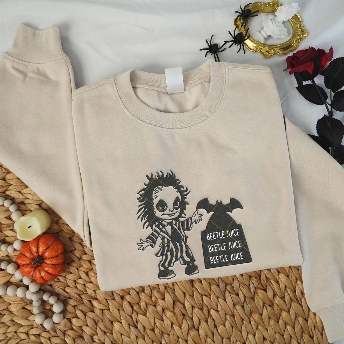 Baby Horror Movie Halloween Embroidery Sweatshirt, Halloween Embroidery Sweatshirt HLW_M1413