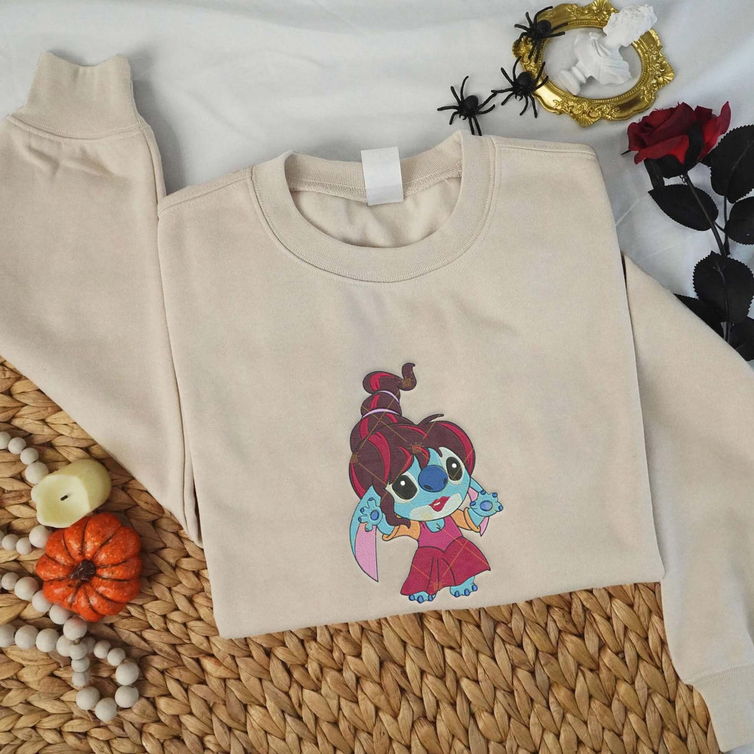Cute Cartoon Character Halloween Embroidery Sweatshirt, Halloween Embroidery Sweatshirt HLW_M1411