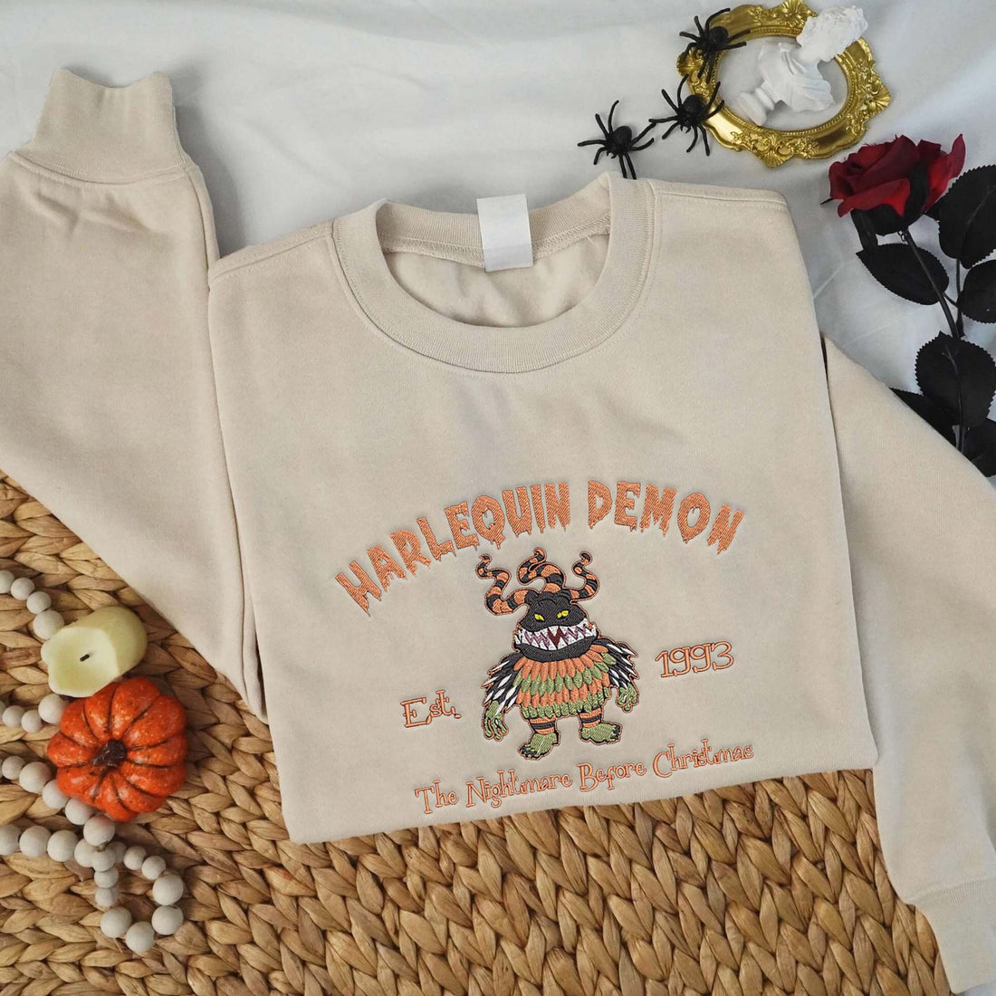 Halloween Horror Charater Est 1993 Embroidery Sweatshirt, Halloween Embroidery Sweatshirt HLW_M1384