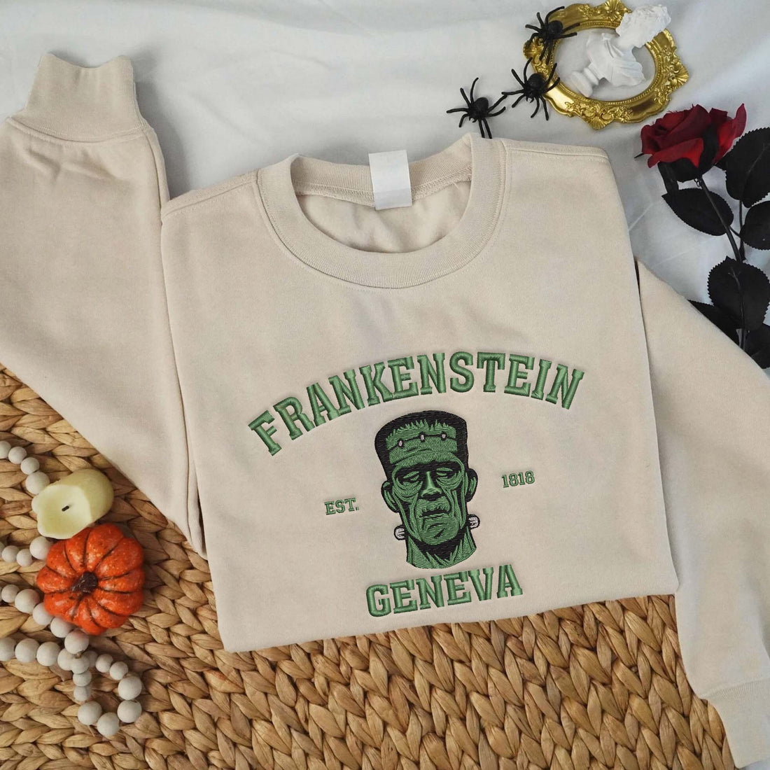 Horror Character Halloween Embroidery Sweatshirt, Halloween Embroidery Sweatshirt HLW_M1173