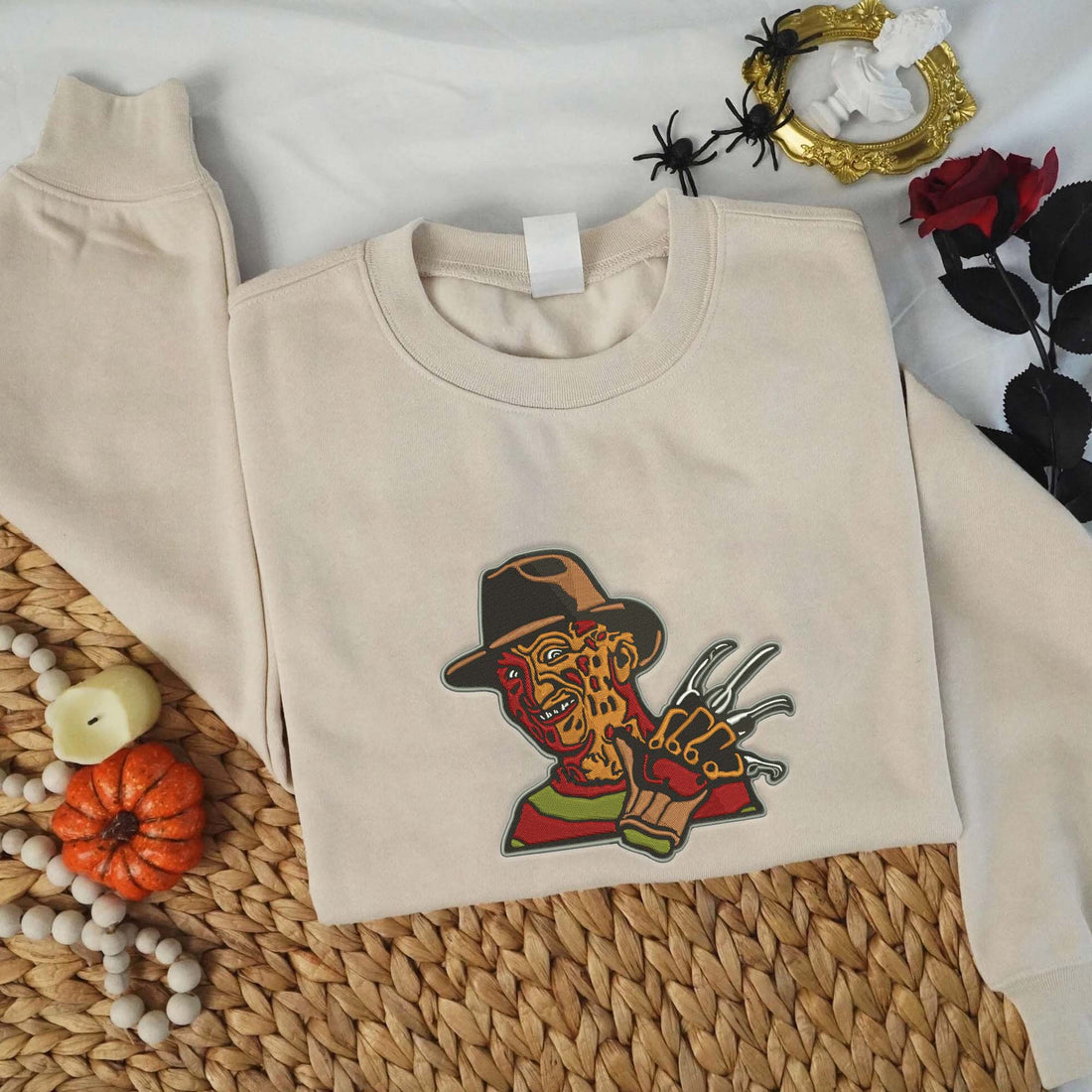 Super Killer Halloween Embroidery Sweatshirt, Halloween Embroidery Sweatshirt HLW_M1055