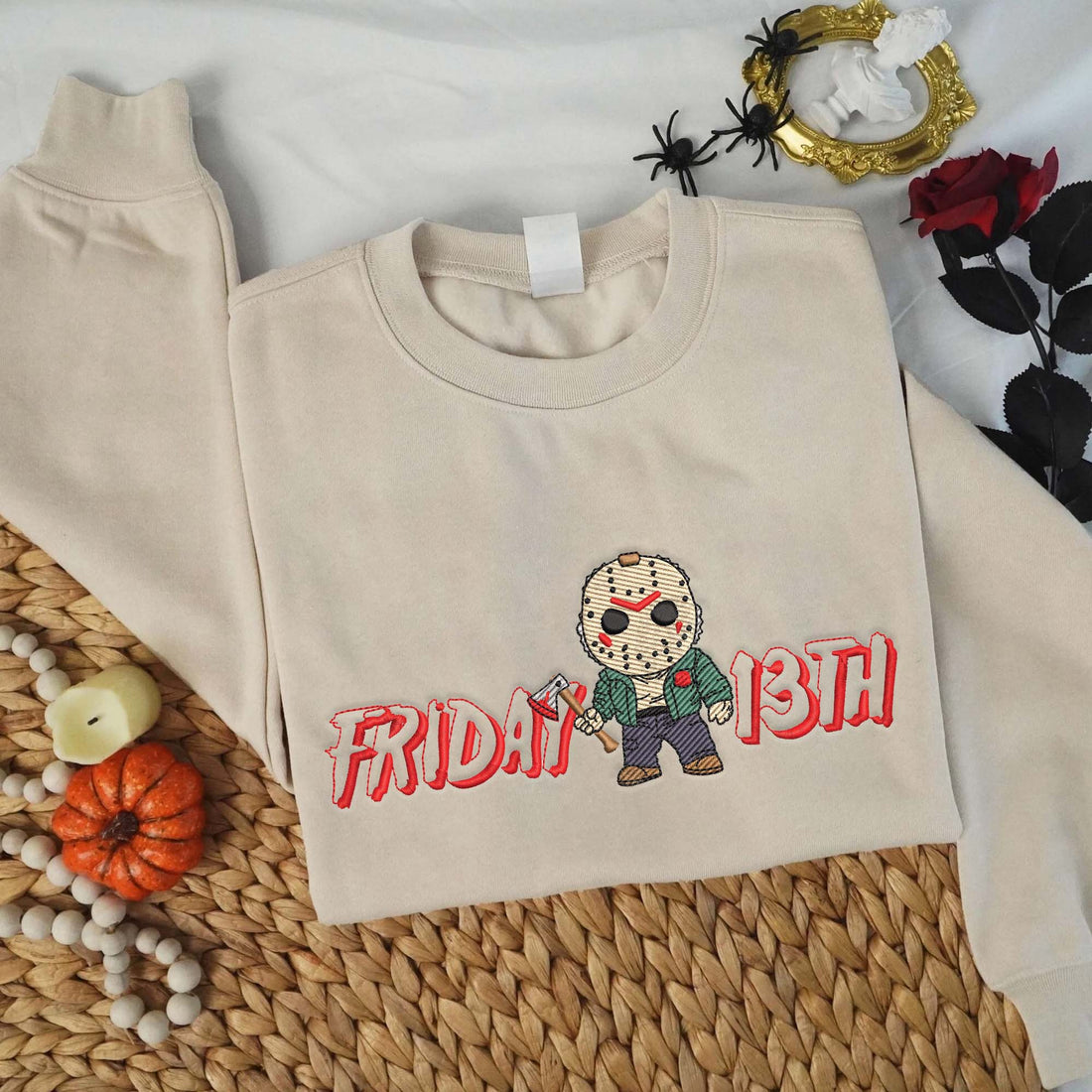 Movie Horror Killer Halloween Embroidery Sweatshirt, Halloween Embroidery Sweatshirt HLW_M1294