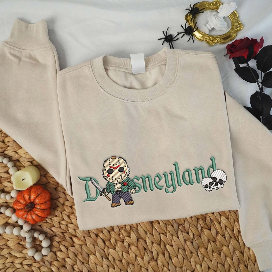 Horror Character Carry Knife Halloween Embroidery Sweatshirt, Halloween Embroidery Sweatshirt HLW_M1327
