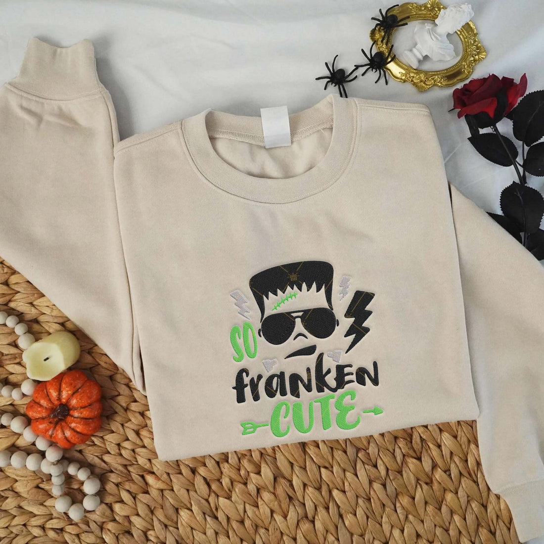The Monster Horror Character Halloween Embroidery Sweatshirt, Halloween Embroidery Sweatshirt HLW_M1412