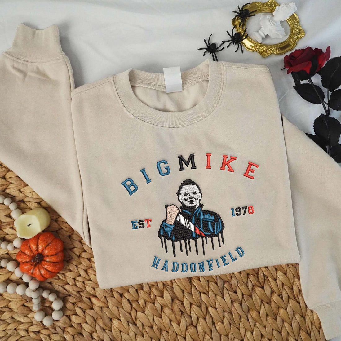The Killer Est 1978 Halloween Embroidery Sweatshirt, Halloween Embroidery Sweatshirt HLW_M943