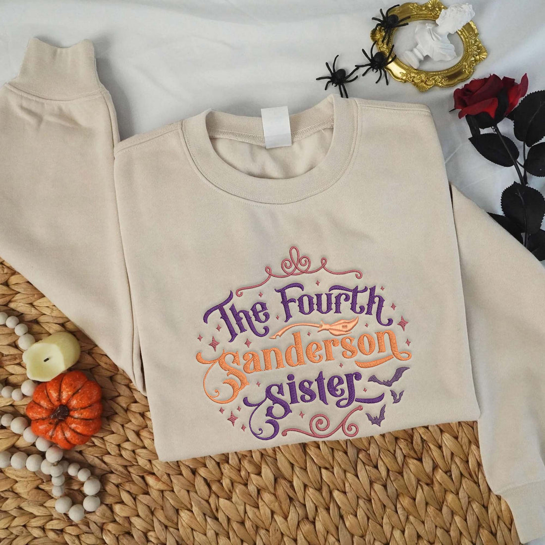 The Fourth Sanderson Sisters Embroidery Sweatshirt, Halloween Embroidery Sweatshirt HLW_M1138