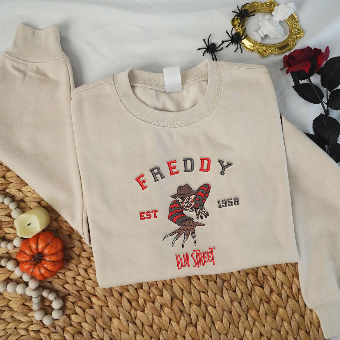 Horror Movie Killer Halloween Embroidery Sweatshirt, Halloween Embroidery Sweatshirt HLW_M1161
