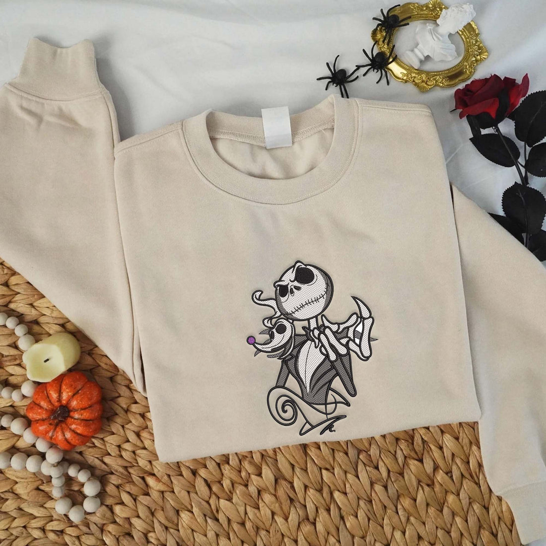 Horror King of Halloween Embroidery Sweatshirt, Halloween Embroidery Sweatshirt HLW_M1035