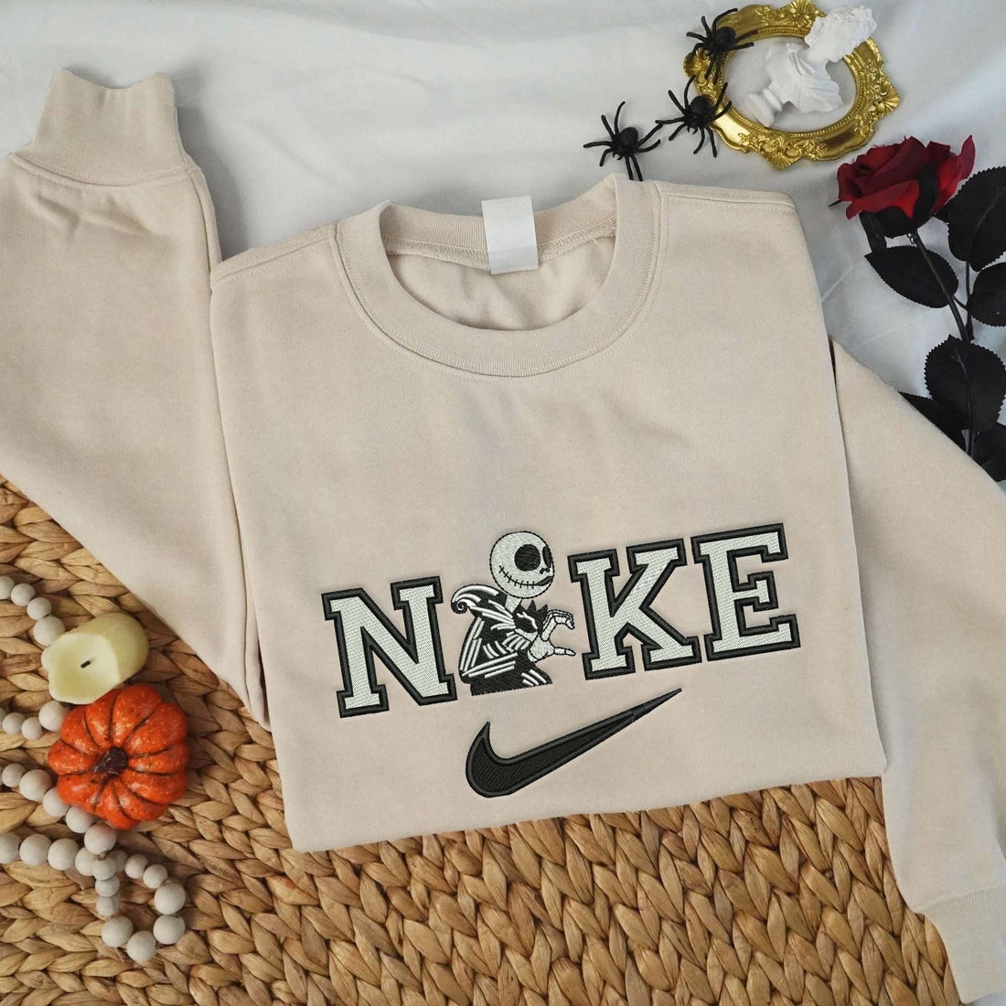 N King Character of The Bad Dream Before Sweatshirt, Halloween Embroidery Sweatshirt HLW_M1067