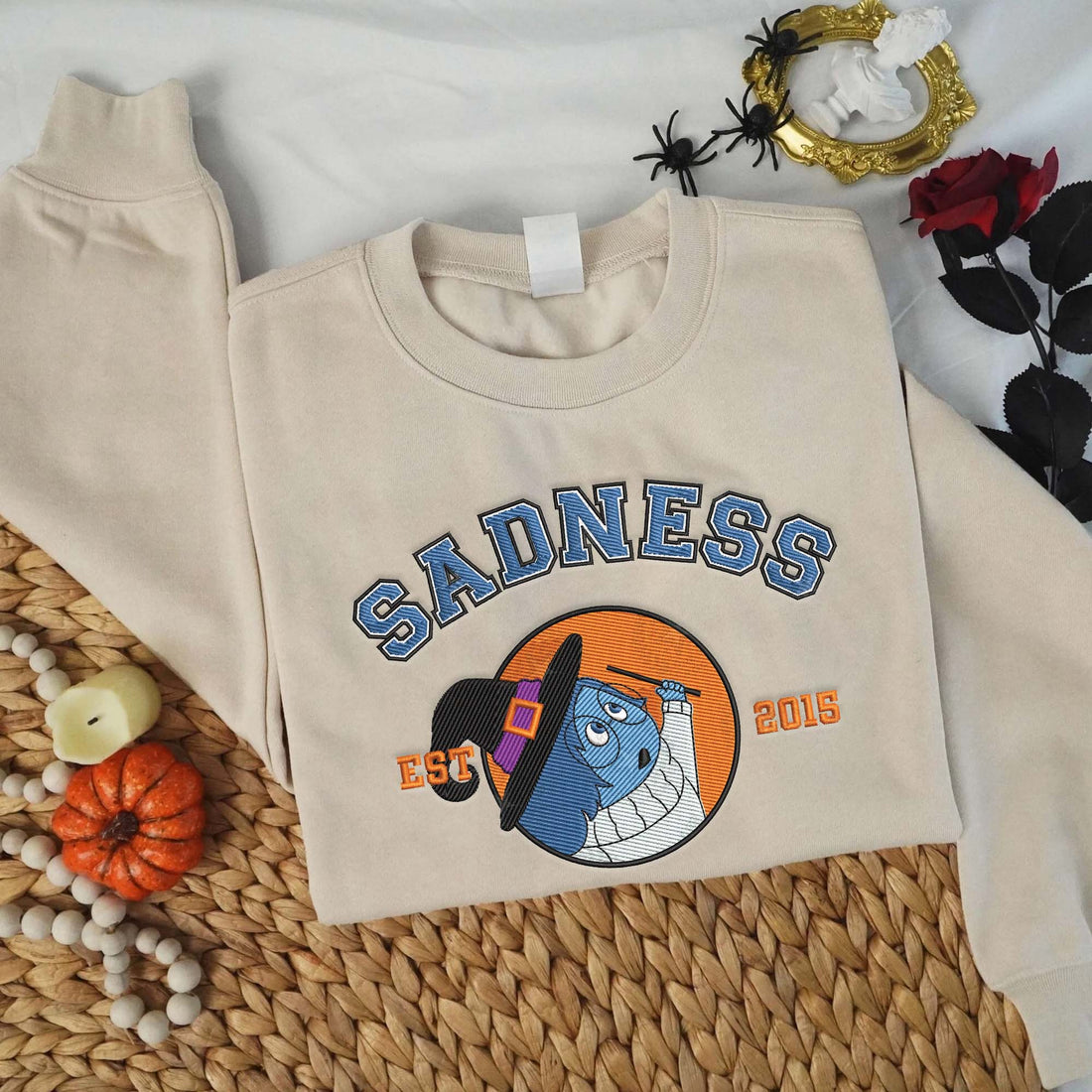 Emotions Est 2016 Halloween Embroidery Sweatshirt, Halloween Embroidery Sweatshirt HLW_M1310