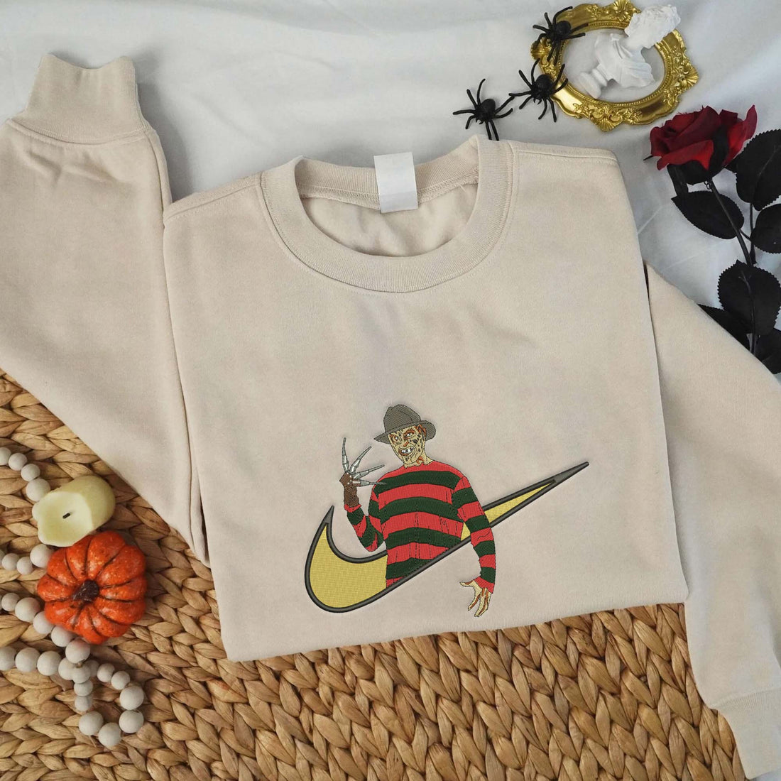 N Killer Halloween Embroidery Sweatshirt, Halloween Embroidery Sweatshirt HLW_M1054