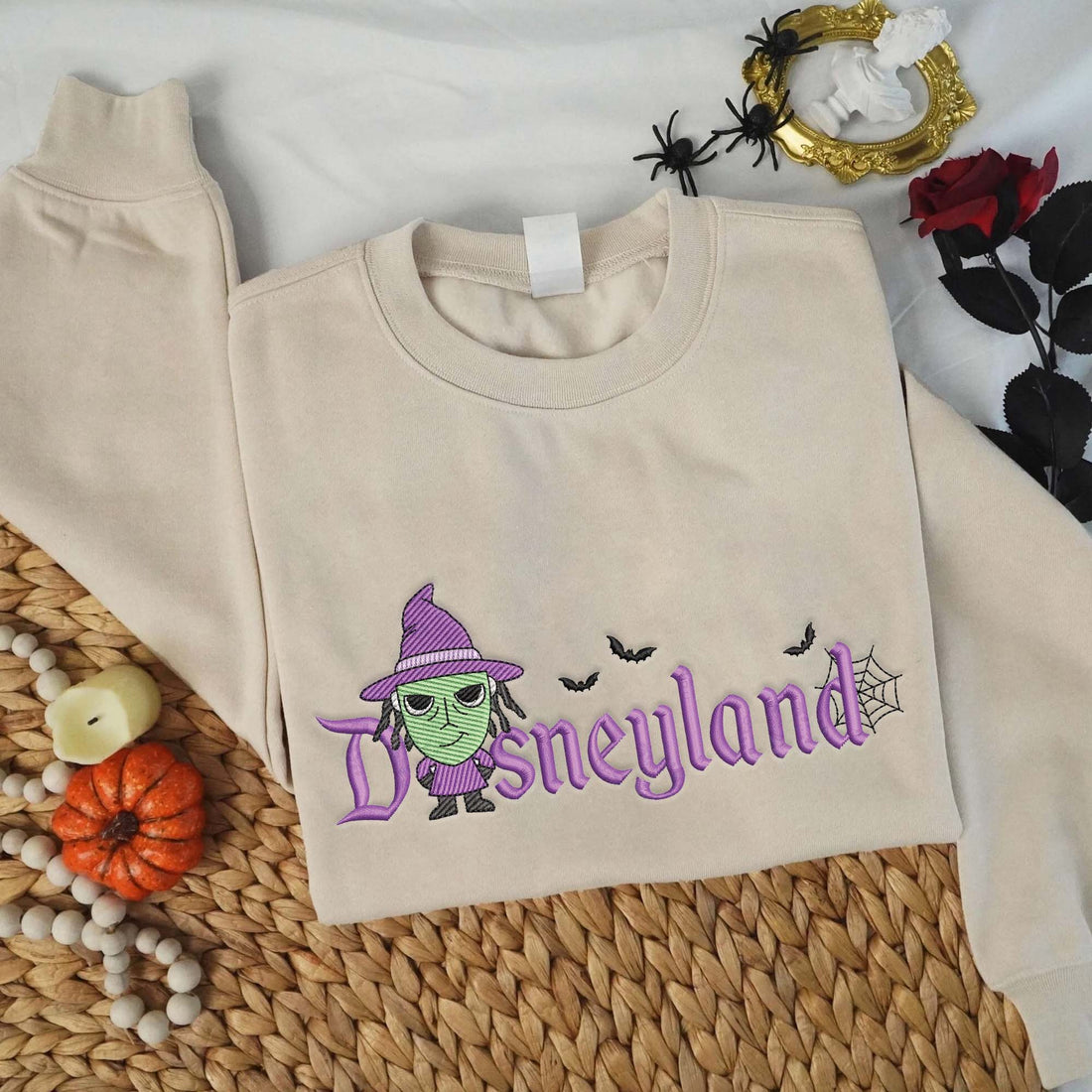 Baby Green Bad Dream Before Christmas Sweatshirt, Halloween Embroidery Sweatshirt HLW_M1325