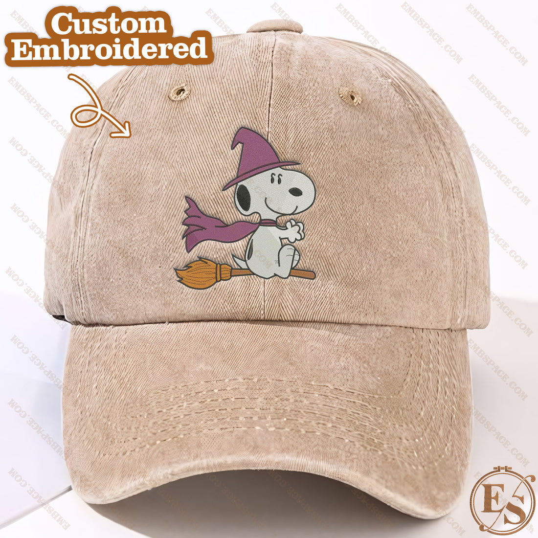 Cute Dog Witch Embroidered Sweatshirt, Halloween Embroidery Sweatshirt HLW_M539