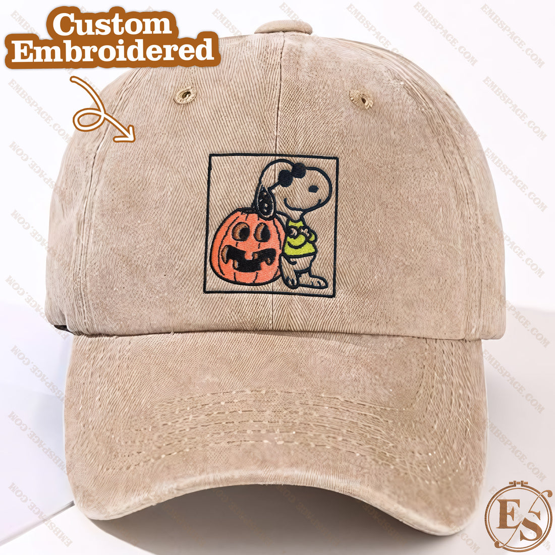 Dog Standing Next Pumpkin Sweatshirt, Halloween Embroidery Sweatshirt HLW_M535