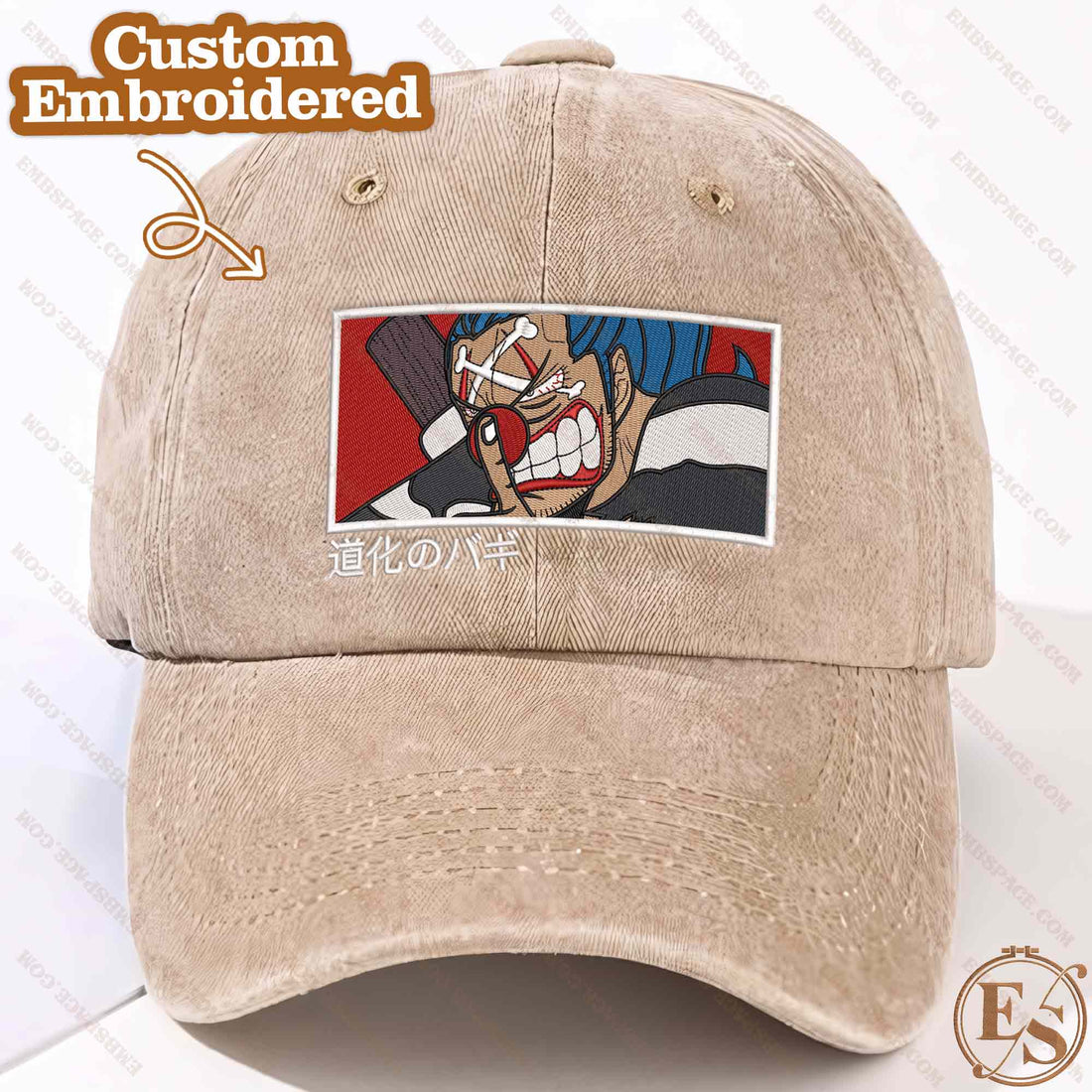 Anime The Clown Pirate Character Embroidery Sweatshirt, Manga Box Embroidery Sweatshirt A_OP05