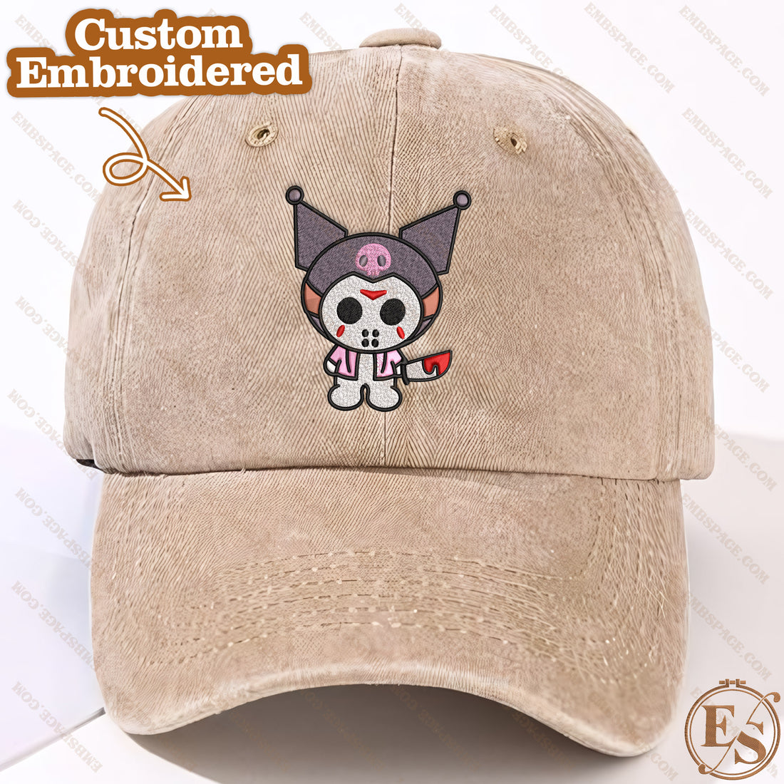 Cartoon Horror Cat Character Halloween Embroidery Sweatshirt, Halloween Embroidery Sweatshirt HLW_M1480