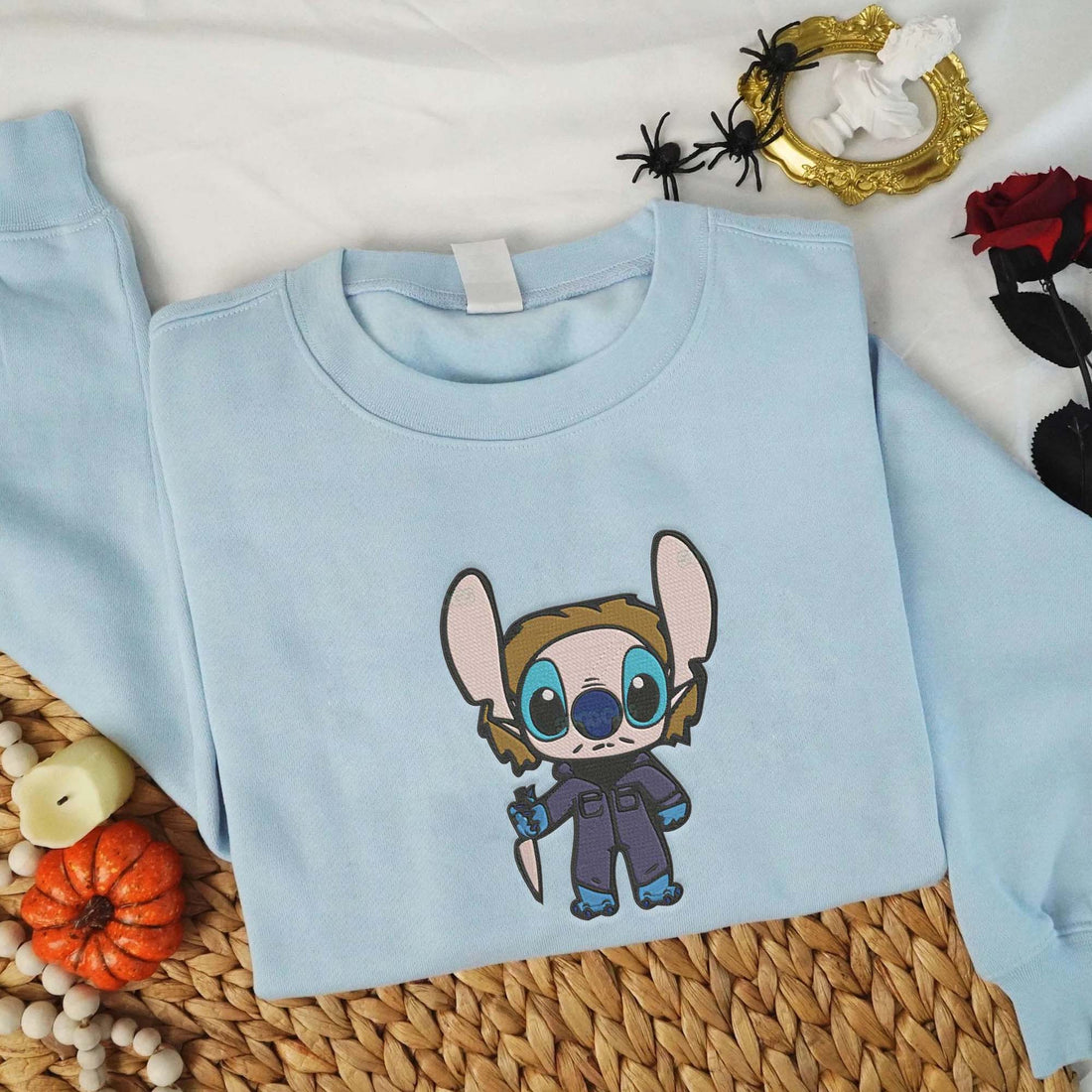 Cartoon Character Horror Halloween Embroidery Sweatshirt, Halloween Embroidery Sweatshirt HLW_M865