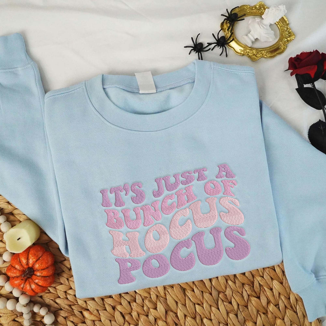 It's Just A Bunch of Witch Halloween Sweatshirt, Halloween Embroidery Sweatshirt HLW_M1129